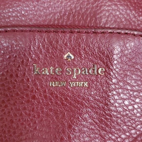Kate Spade Burgundy Backpack Textured Leather Adjustable Straps main image 8